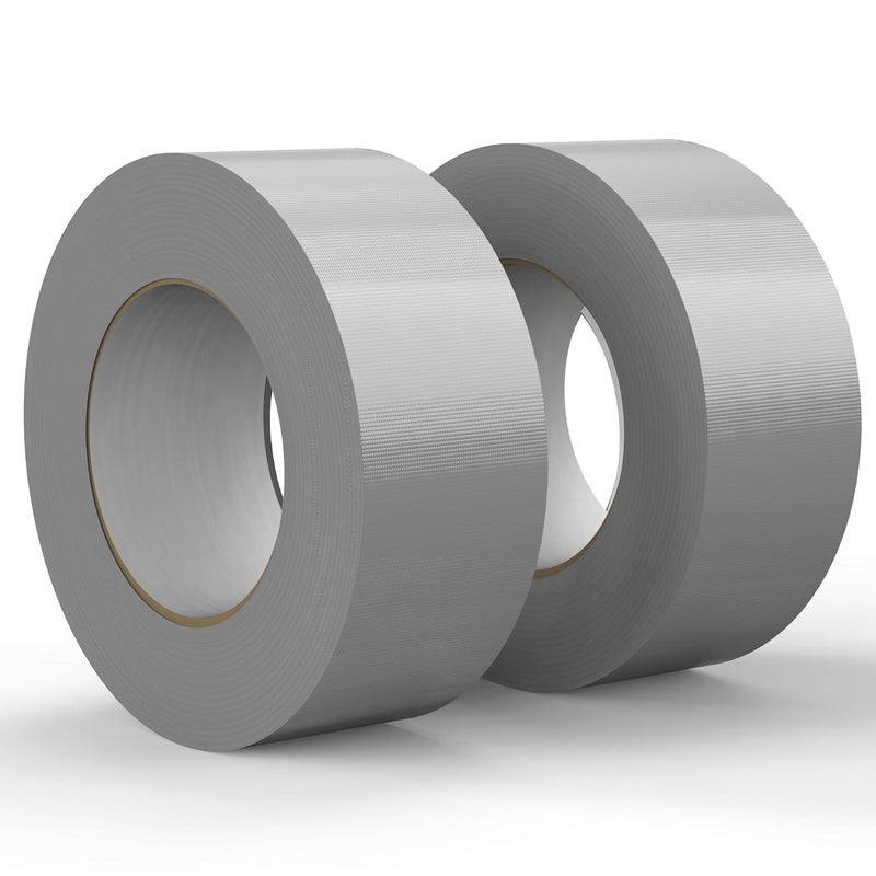 SWRT 9 Mil 2-Pack Silver Heavy Duty Duct Tape Strong Adhesive, 2 in x 30 YD (Total 60YD) Duct Heavy Duty Waterproof All Weather Gray Duct Tape No Residue Sealing & Patching for Indoor&Outdoor Repair - Image 1
